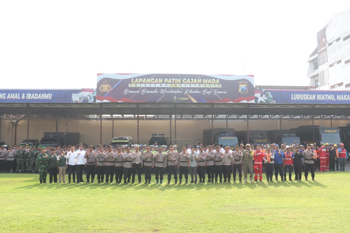 Polres Mojokerto Kota bersama Instansi Terkait Perkuat Kesiapsiagaan Tanggap Darurat Bencana 2025