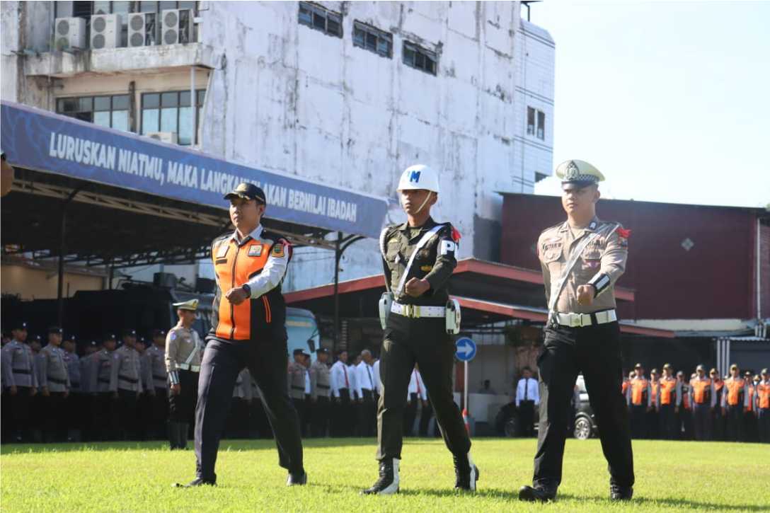 Siap Amankan Mudik Lebaran, Kapolres Mojokerto Kota Pimpin Apel Gelar Pasukan Ops Ketupat 2026